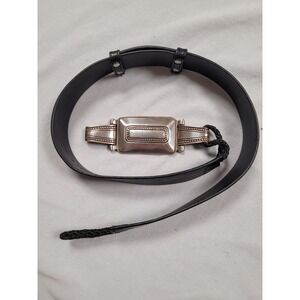 Leather Belt Boho Western Cowgirl Silver Buckle Olga Santini Women Size 1X